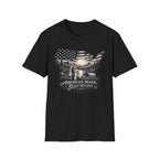 American Made, River Raised, Flag Fishing T-shirt