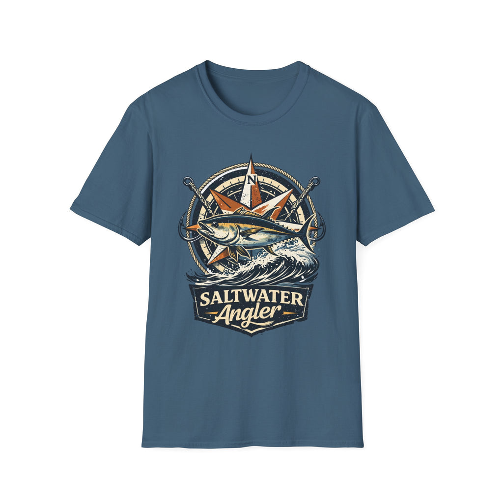 Saltwater Angler badge T-Shirt