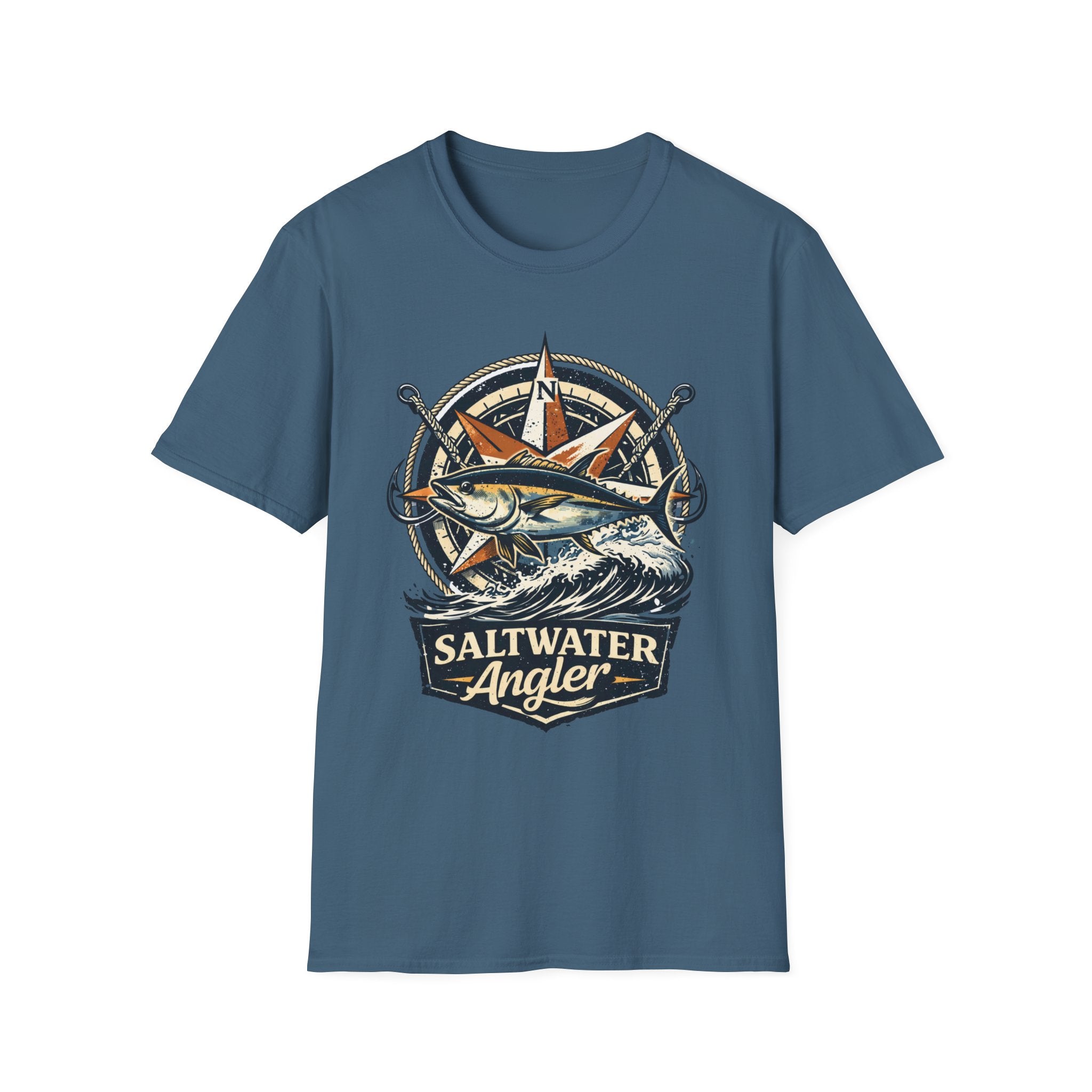 Saltwater Angler badge T-Shirt