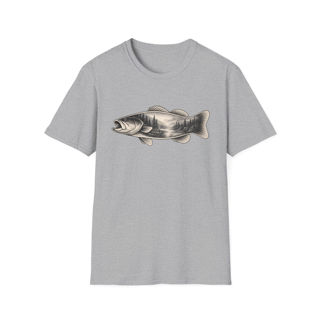 Bass, river silhouette T-Shirt