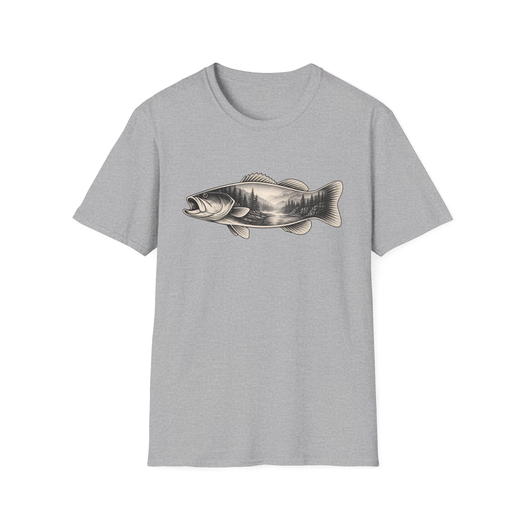 Bass, river silhouette T-Shirt