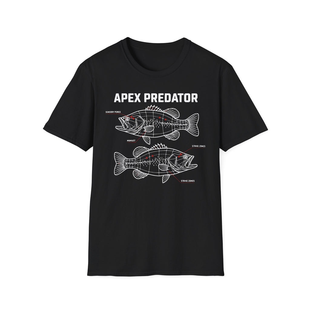 Apex Predator Bass T-Shirt — Fishing Lure Diagram Tee