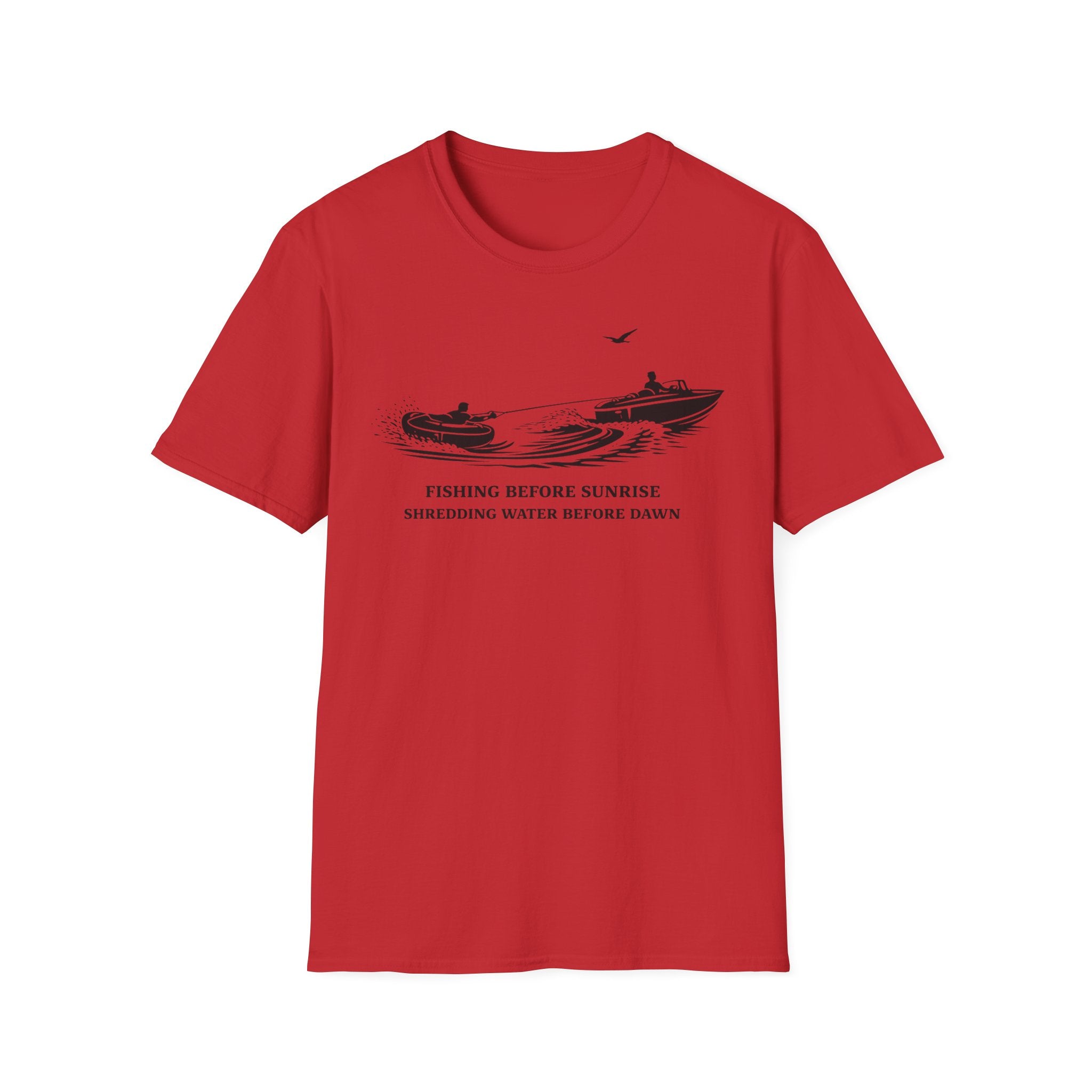 "Fishing Before Sunrise, Shielding Water Before Dawn" T-shirt