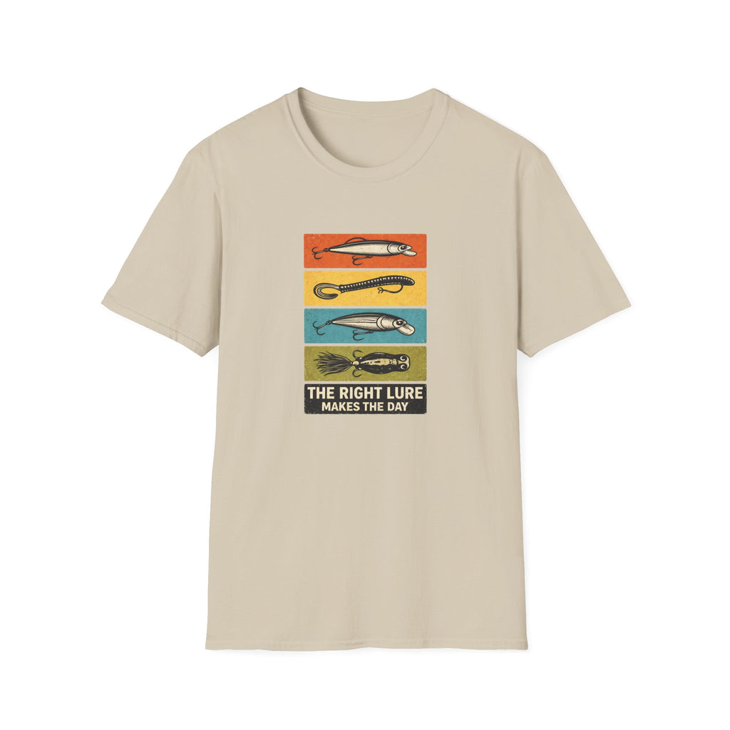 "The Right Lure Makes the Day" Fishing T-Shirt