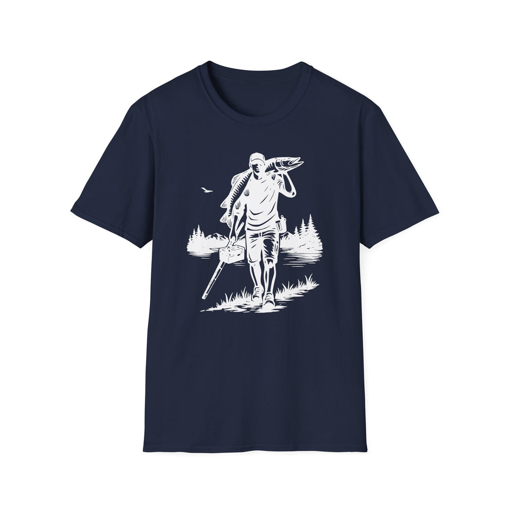 Angler caring Musky Silhouette Design T-shirt