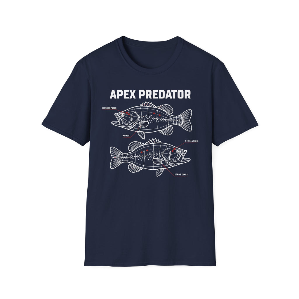 Apex Predator Bass T-Shirt — Fishing Lure Diagram Tee