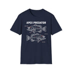 Apex Predator Bass T-Shirt — Fishing Lure Diagram Tee
