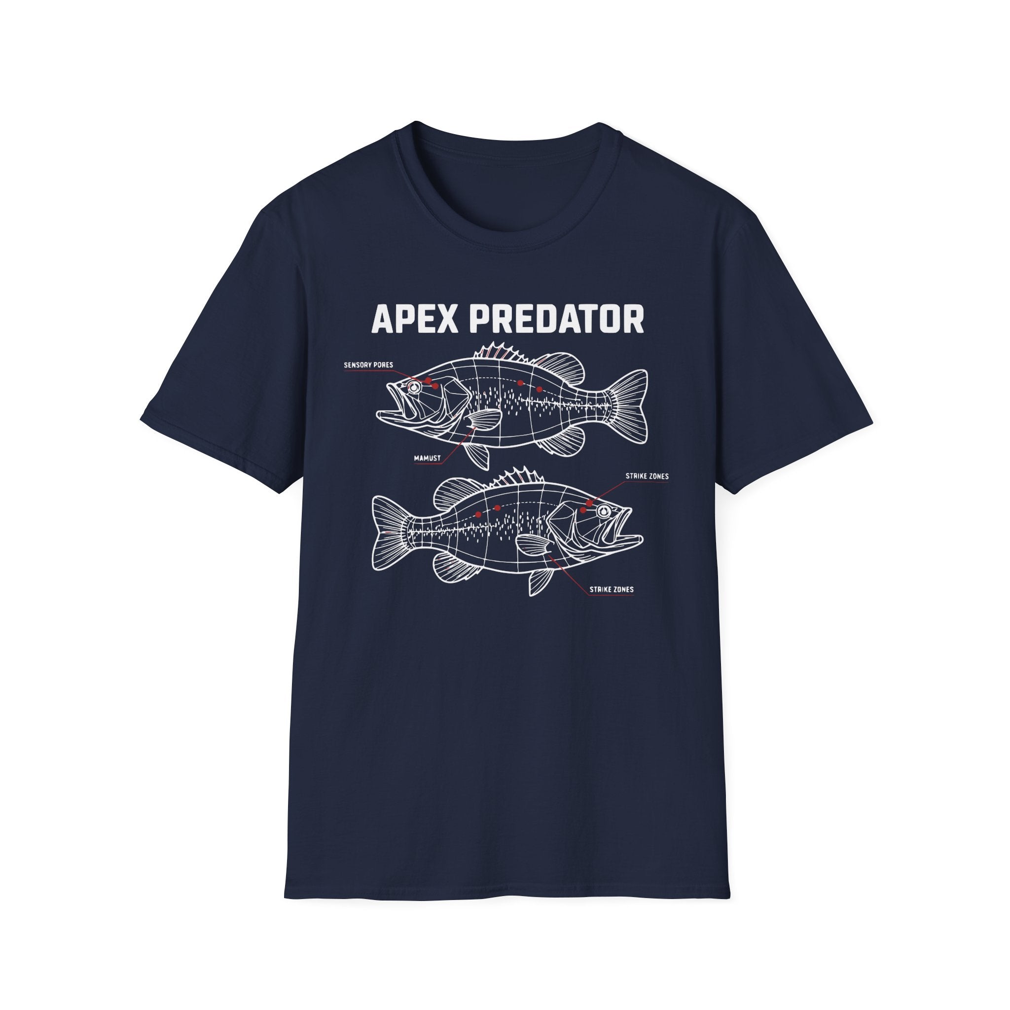 Apex Predator Bass T-Shirt — Fishing Lure Diagram Tee