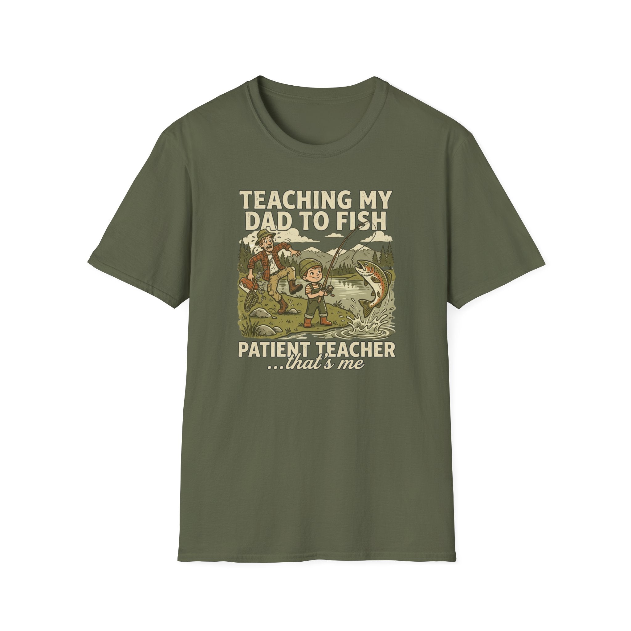 "Teaching My Dad to Fish, Fishing T-Shirt