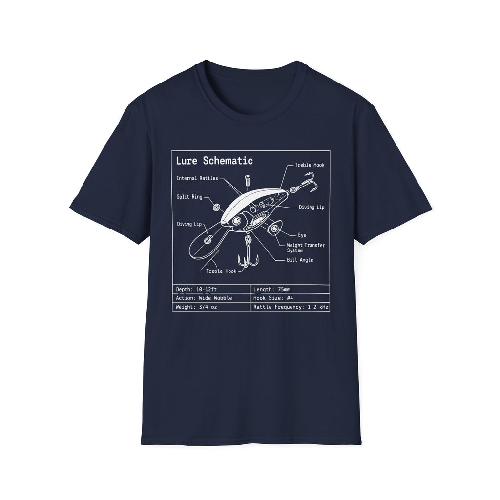 Fishing Lure Schematic T-Shirt