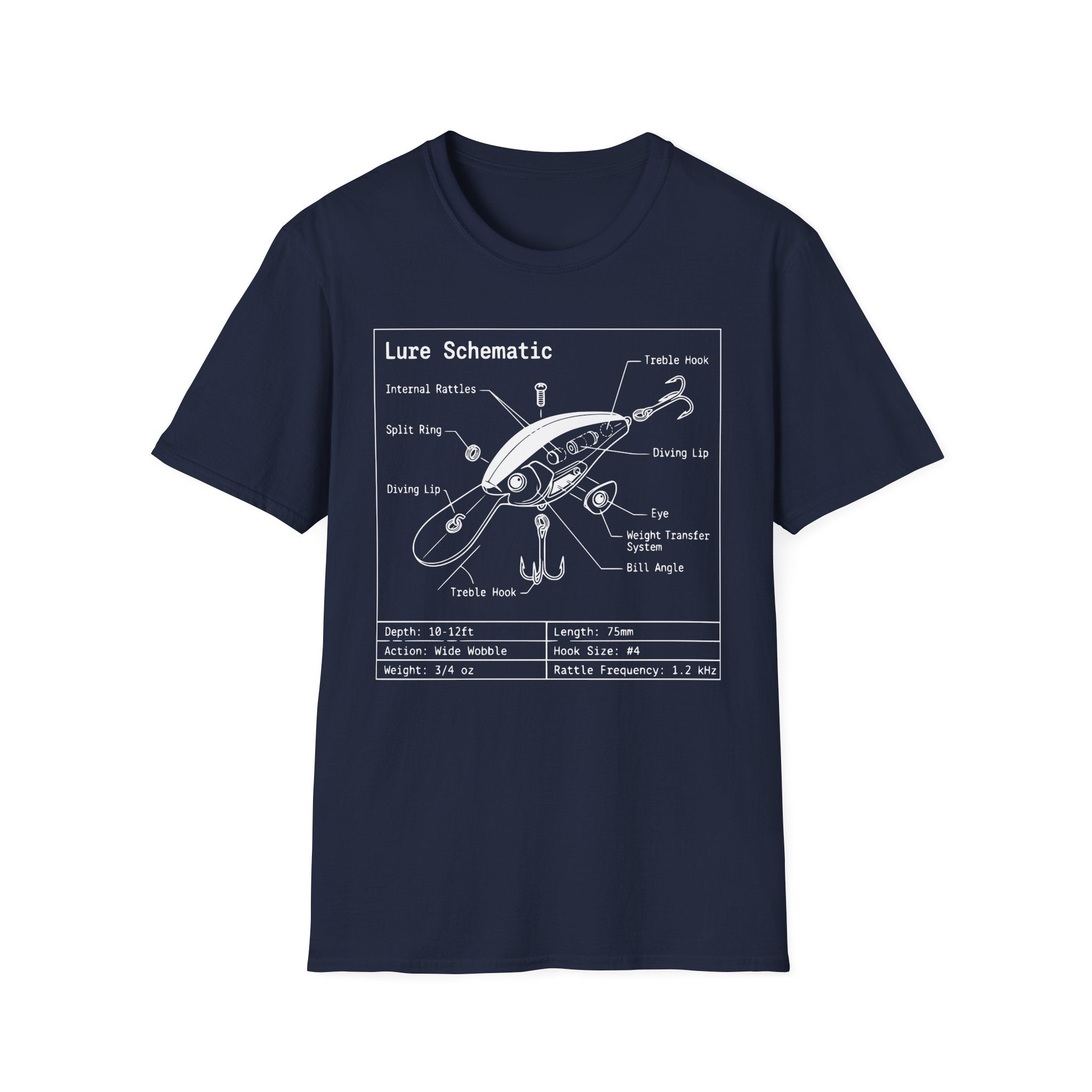 Fishing Lure Schematic T-Shirt