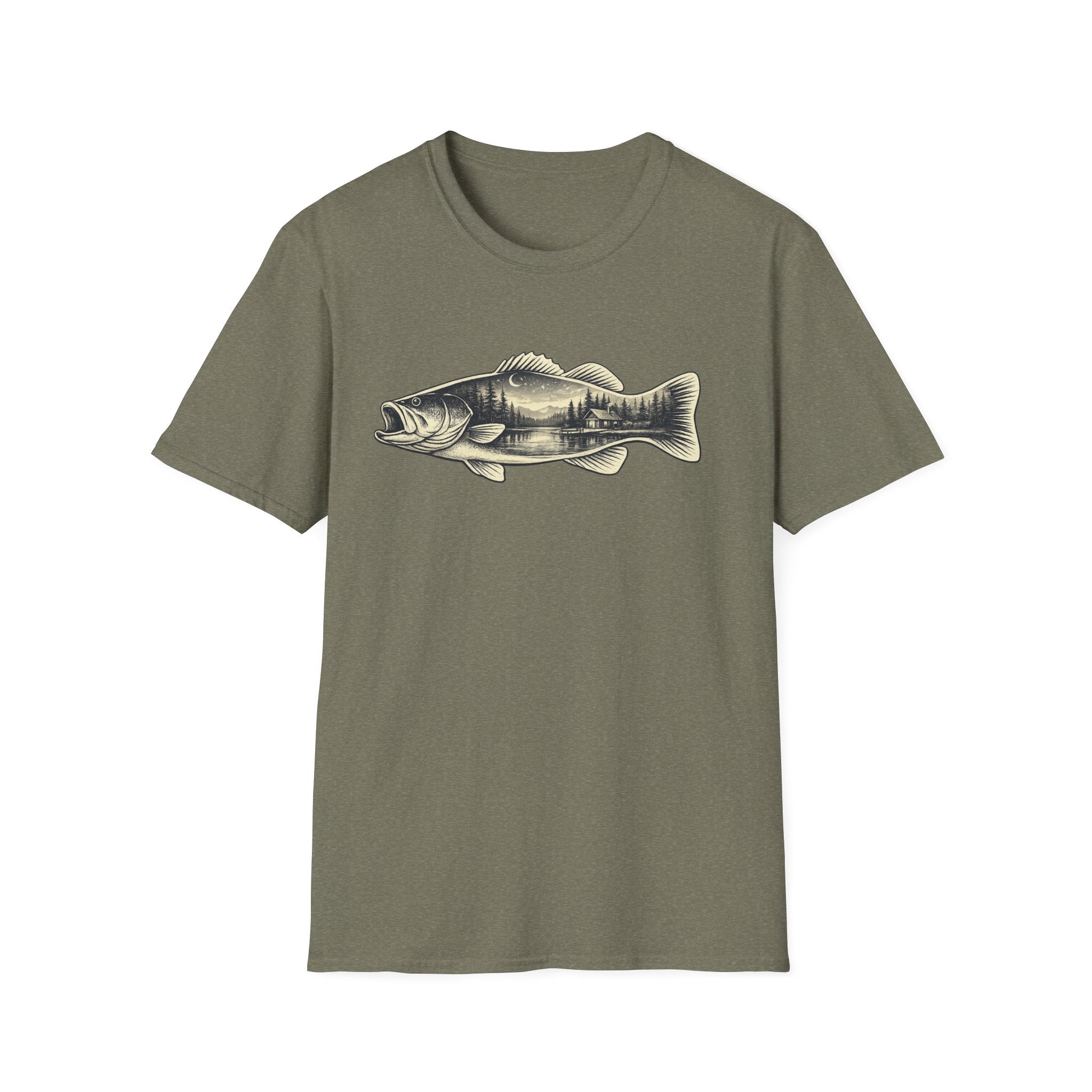 Bass, scenic silhouette Graphic T-Shirt