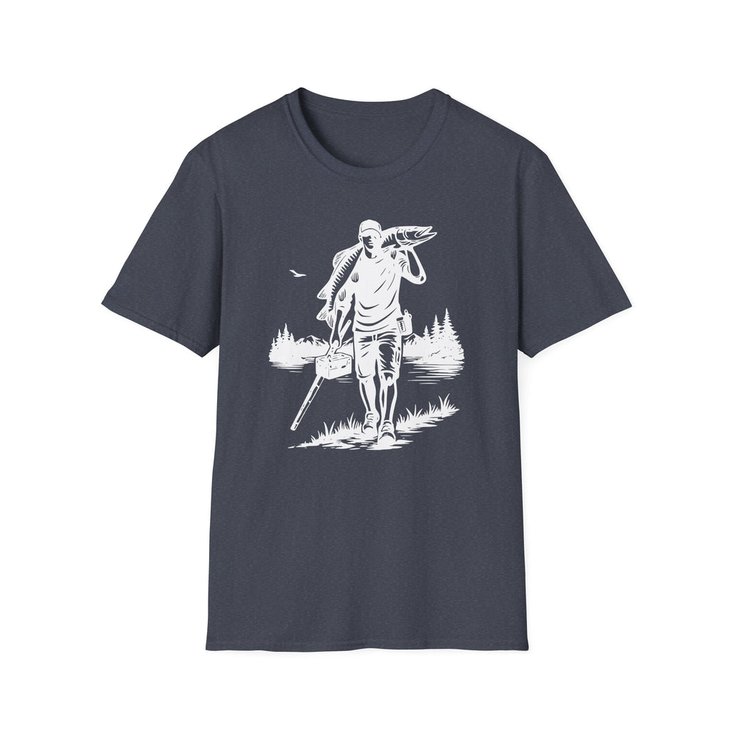 Angler caring Musky Silhouette Design T-shirt