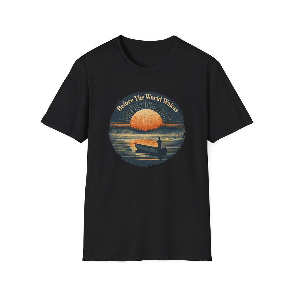 "Before The World Wakes" fishing T-shirt