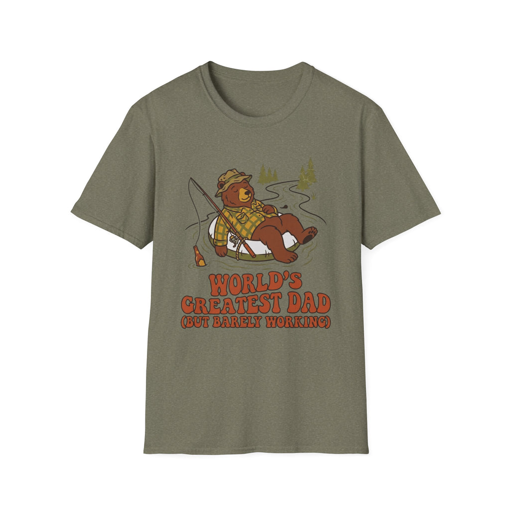 "World's Greatest Dad" Lazy Fisherman T-shirt