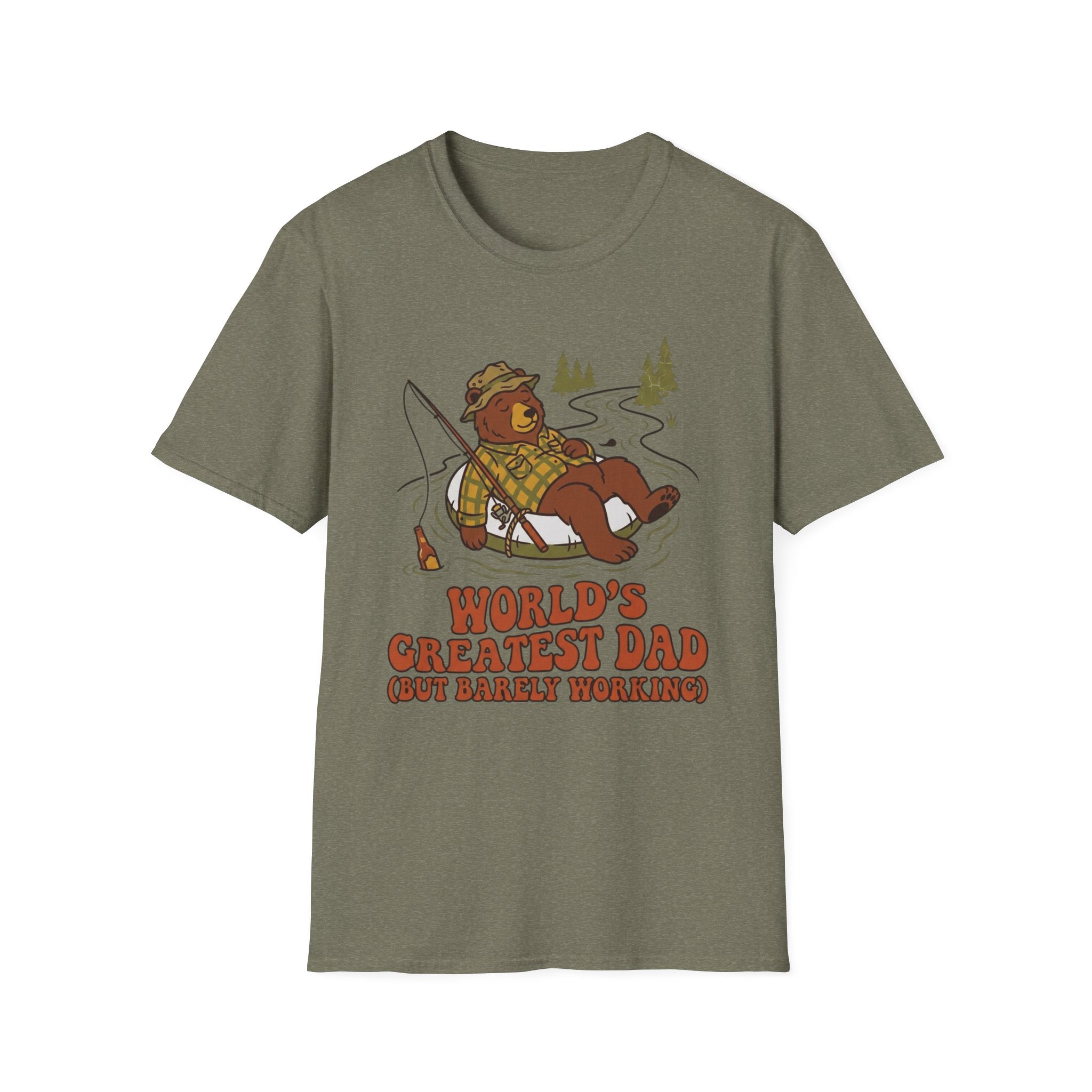 "World's Greatest Dad" Lazy Fisherman T-shirt