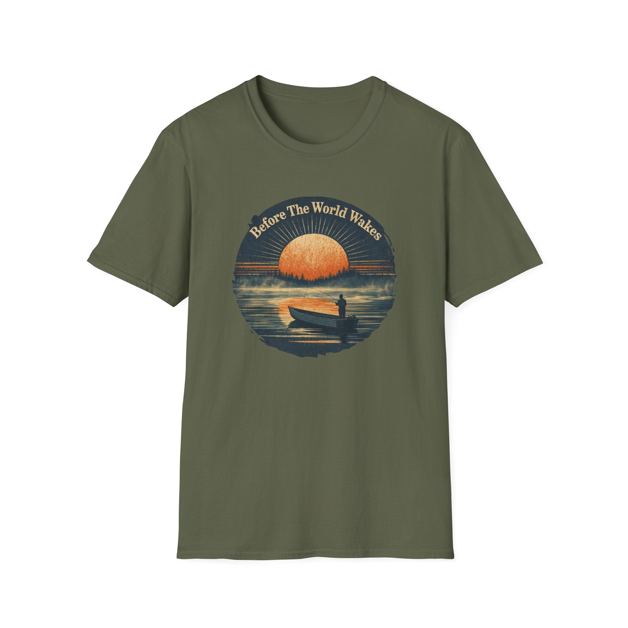 "Before The World Wakes" fishing T-shirt