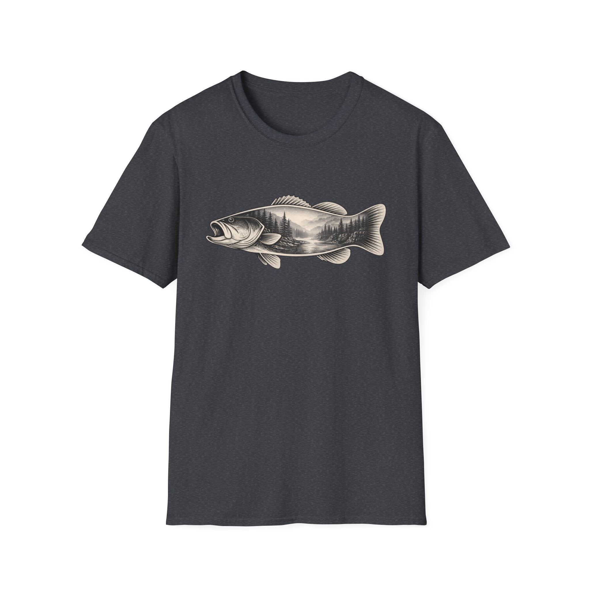 Bass, river silhouette T-Shirt