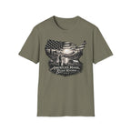 American Made, River Raised, Flag Fishing T-shirt