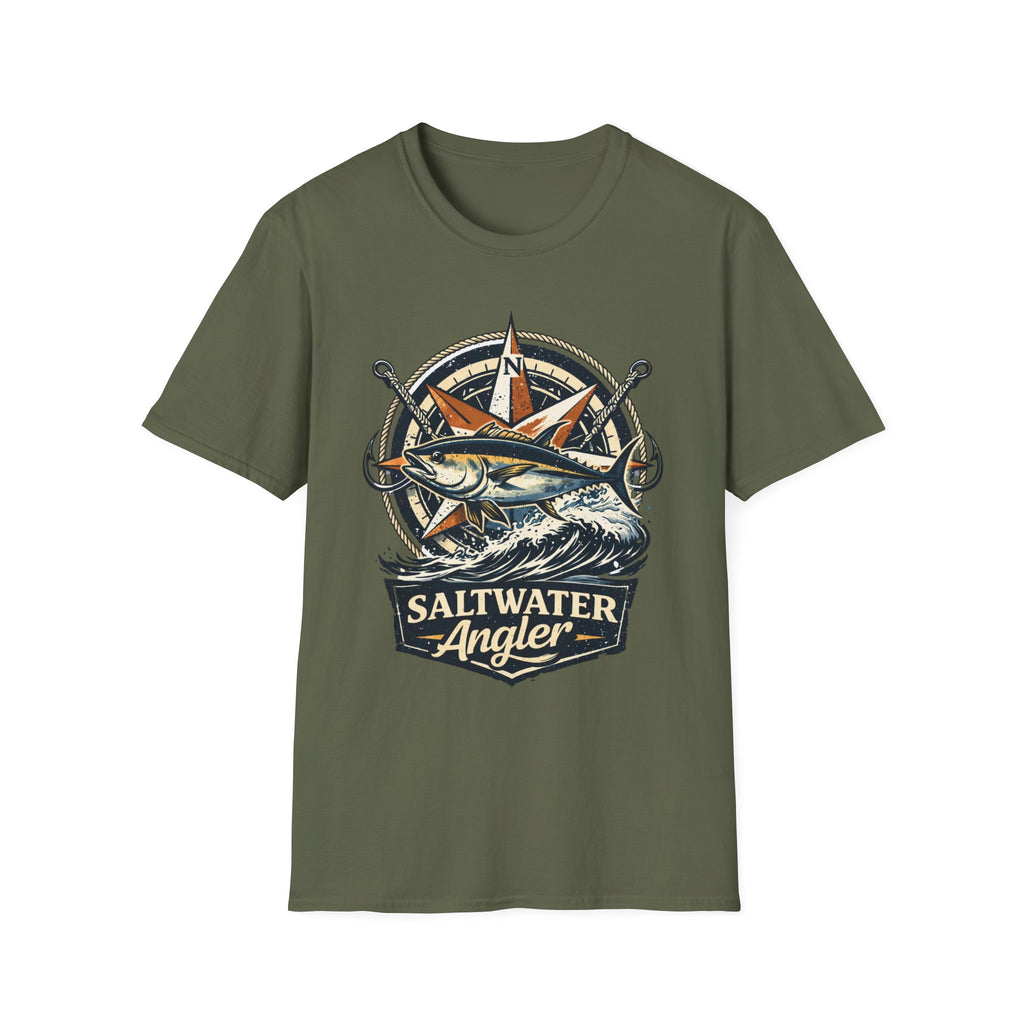 Saltwater Angler badge T-Shirt