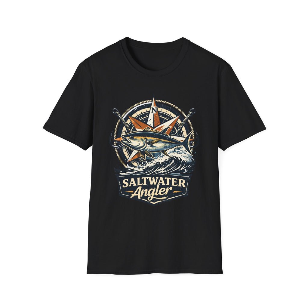 Saltwater Angler badge T-Shirt