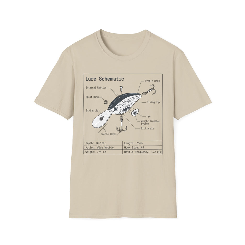 Fishing Lure Schematic T-Shirt