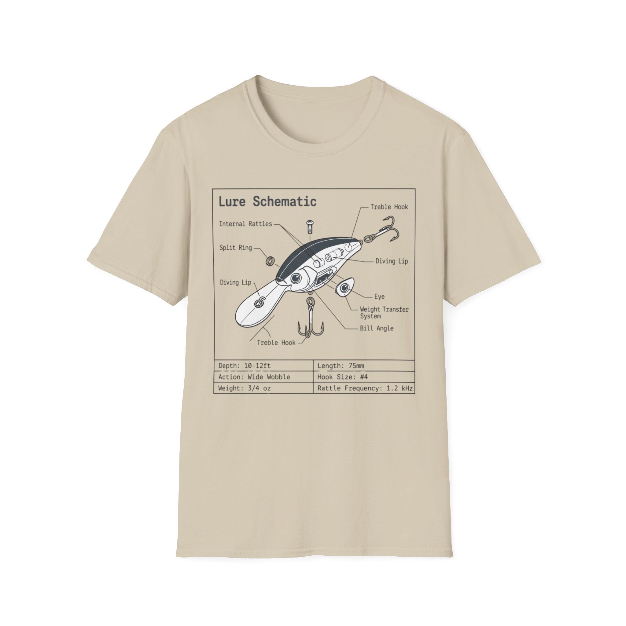 Fishing Lure Schematic T-Shirt