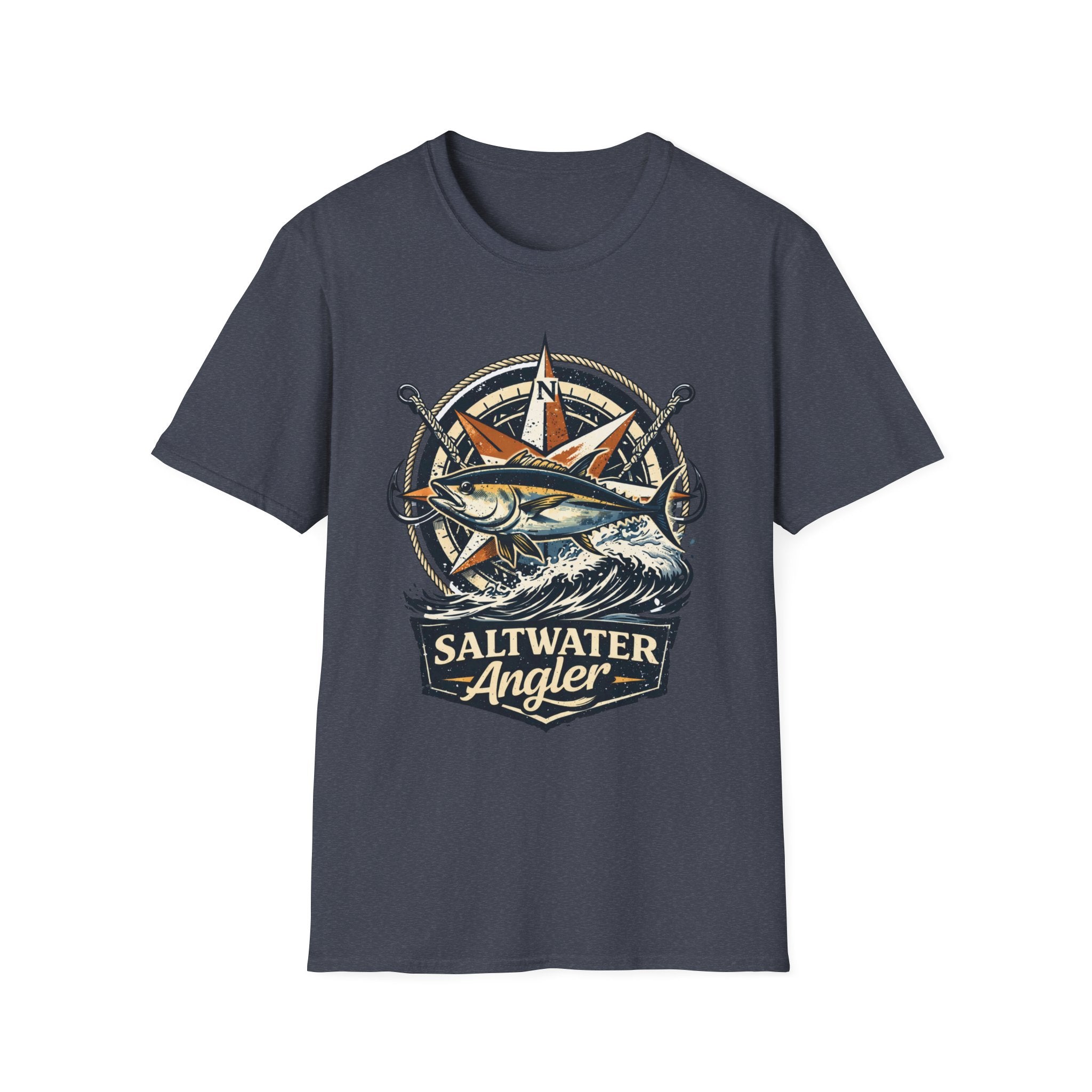 Saltwater Angler badge T-Shirt