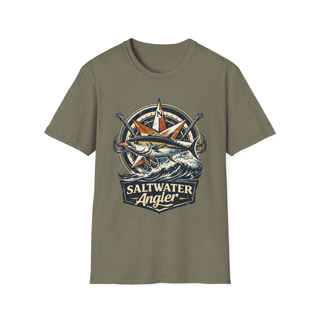 Saltwater Angler badge T-Shirt