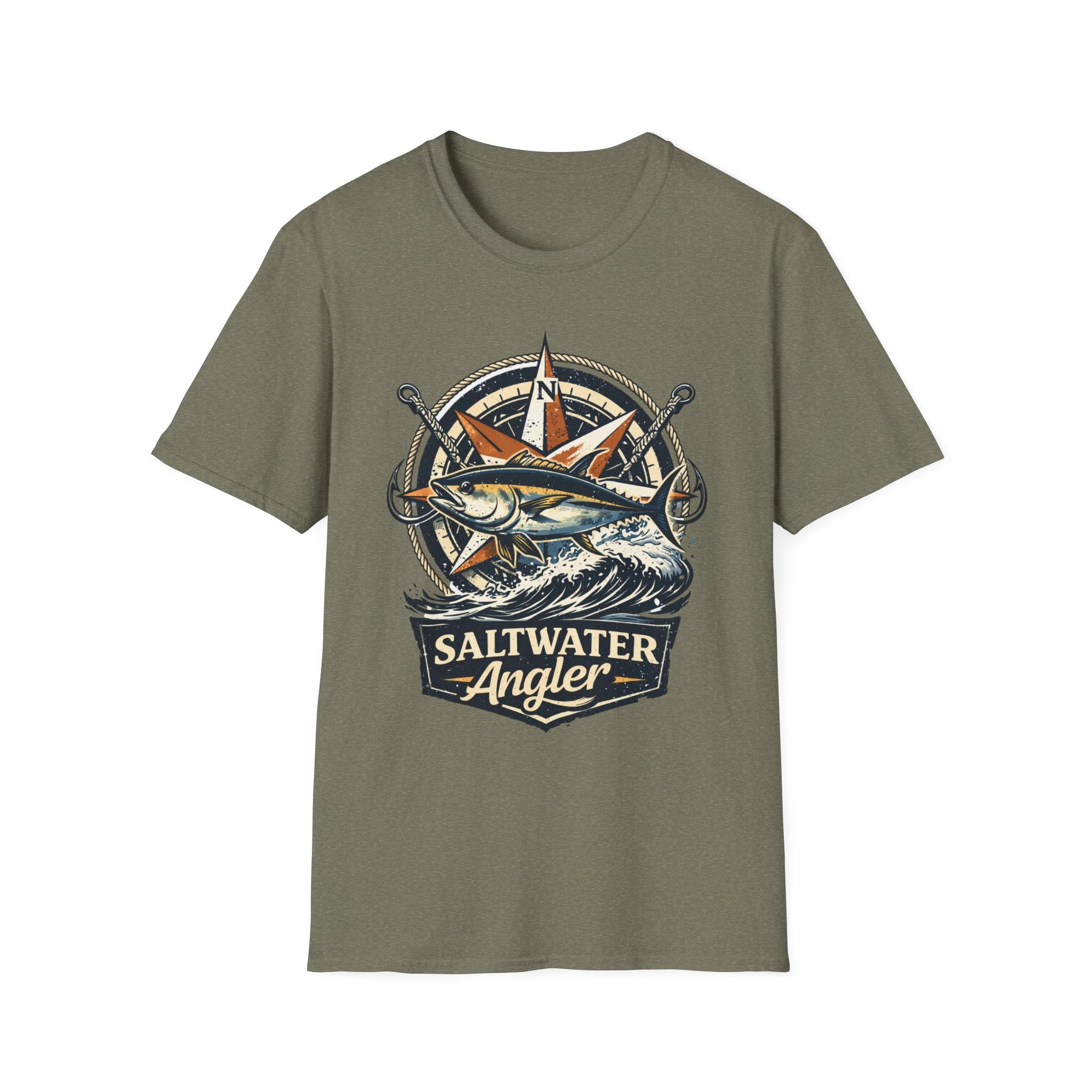 Saltwater Angler badge T-Shirt