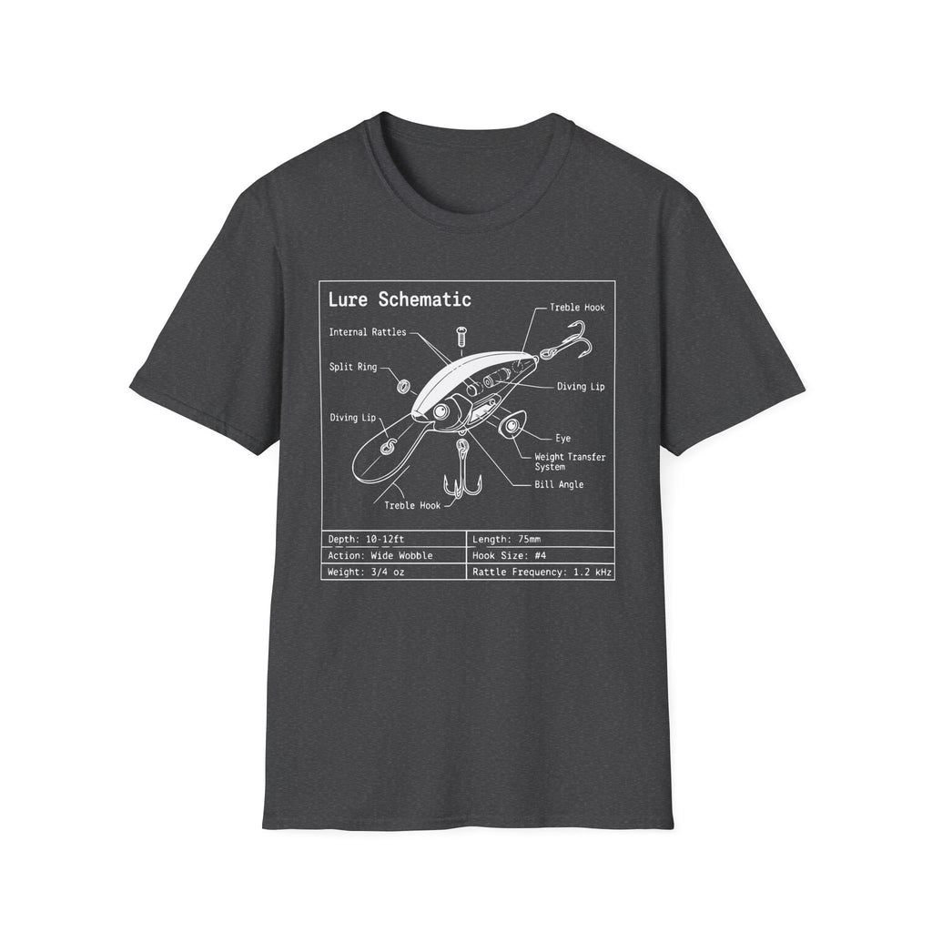 Fishing Lure Schematic T-Shirt