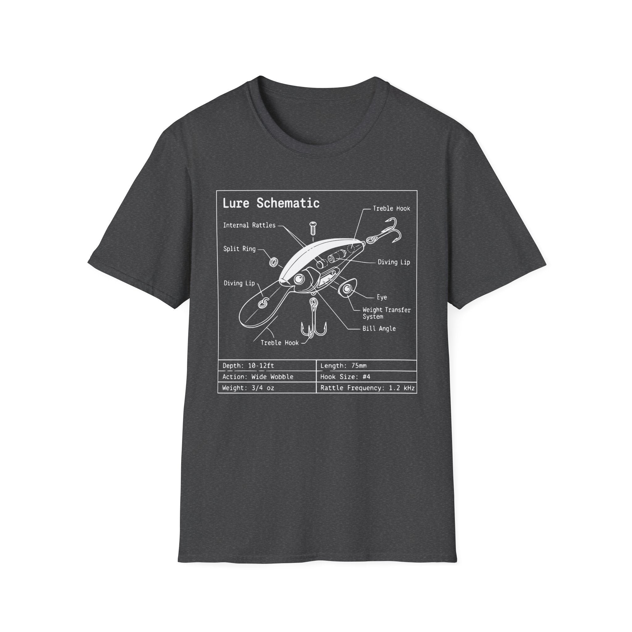 Fishing Lure Schematic T-Shirt