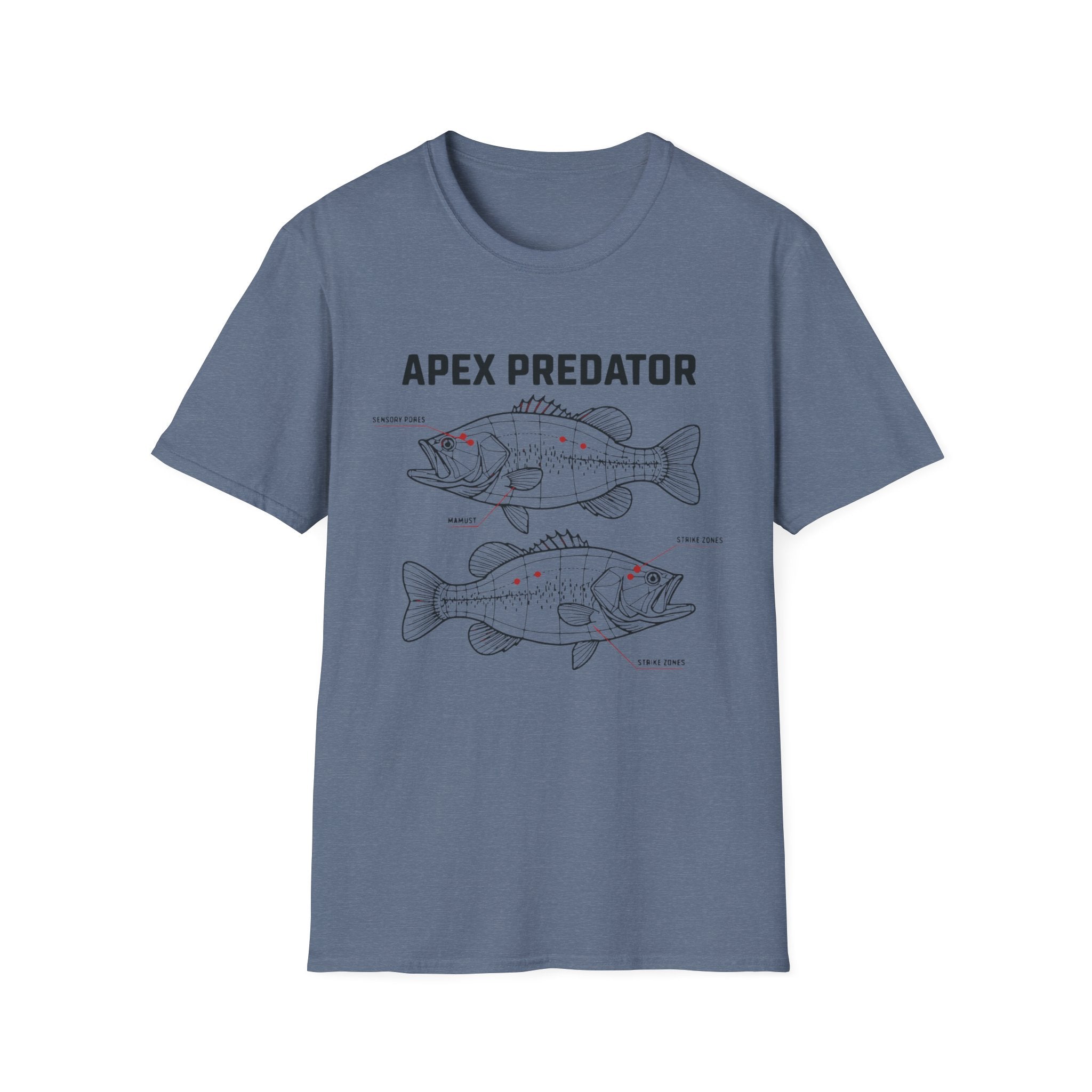 Apex Predator Bass T-Shirt — Fishing Lure Diagram Tee
