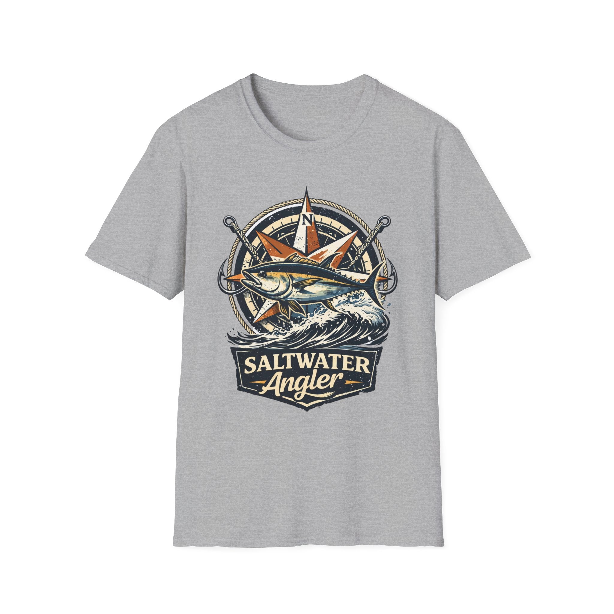 Saltwater Angler badge T-Shirt