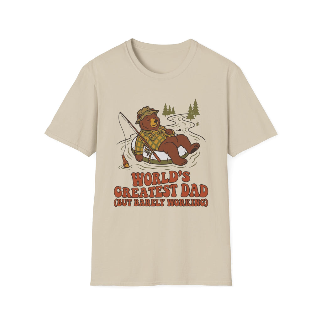 "World's Greatest Dad" Lazy Fisherman T-shirt