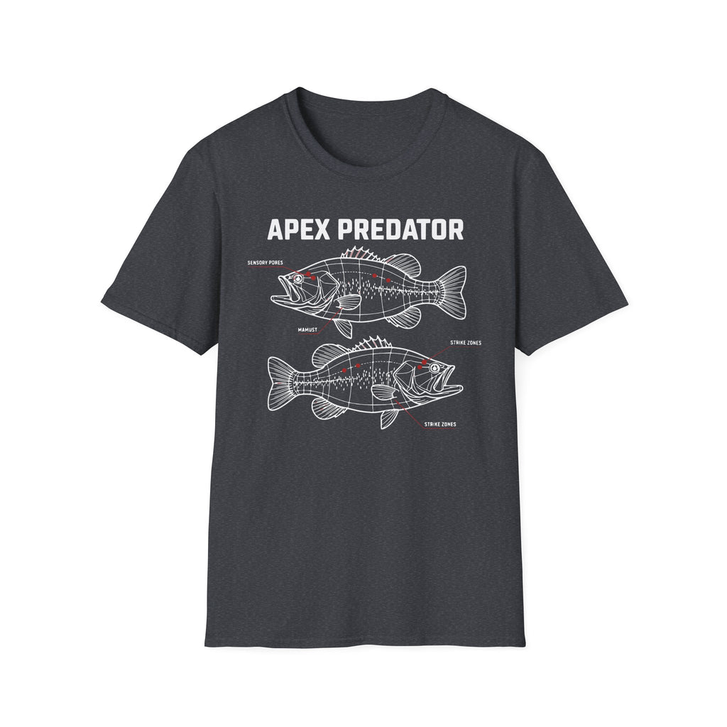 Apex Predator Bass T-Shirt — Fishing Lure Diagram Tee