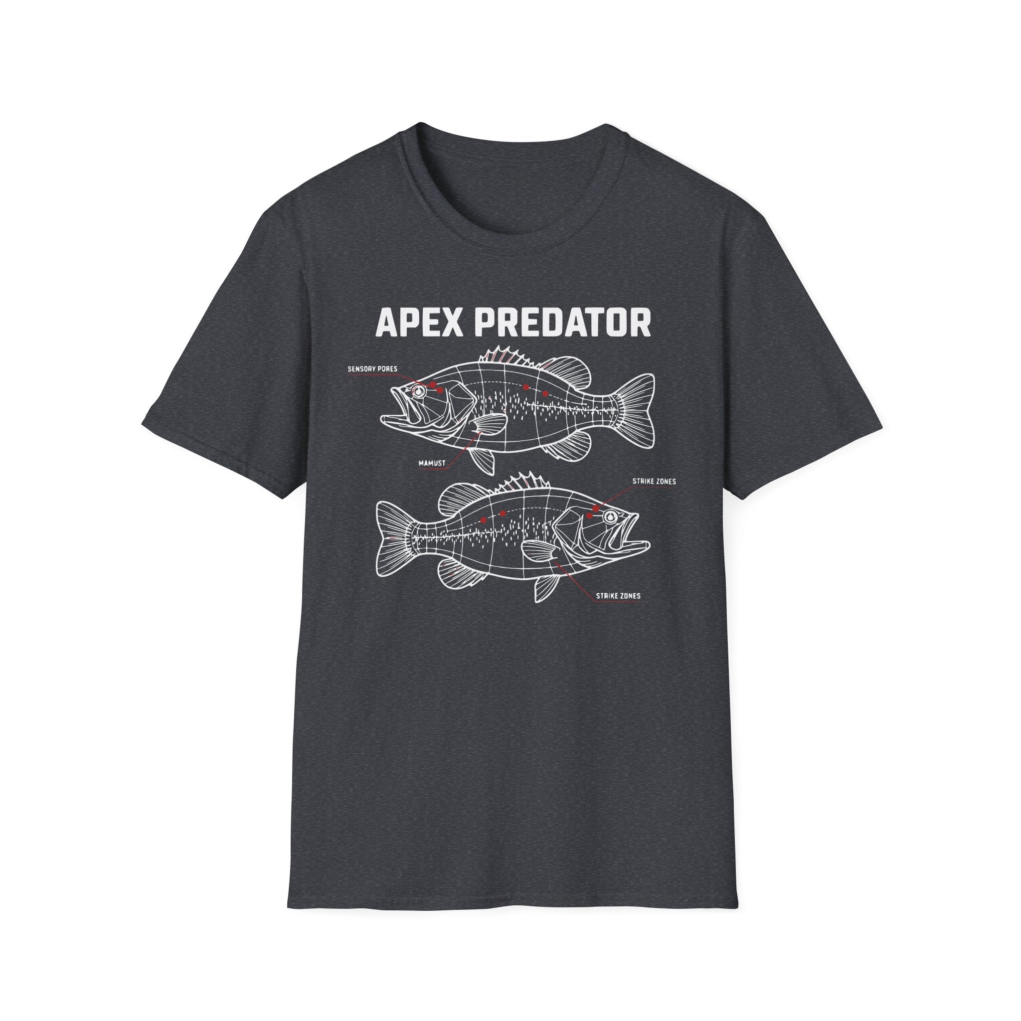 Apex Predator Bass T-Shirt — Fishing Lure Diagram Tee